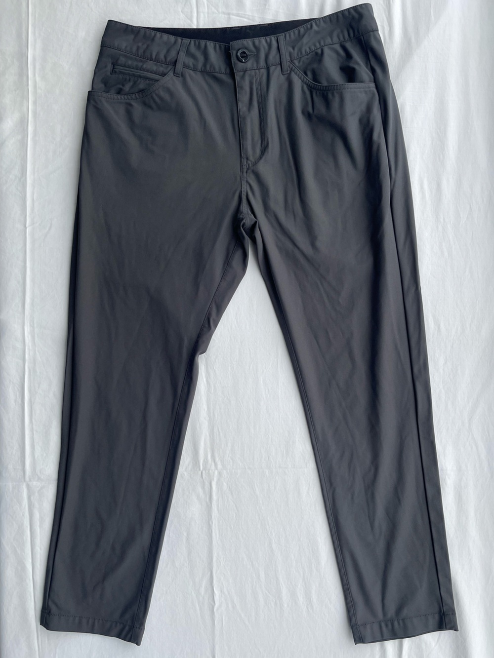 AndersonOrd Mens Golf Pants Charcoal Grey Technical Stretch 35x28
